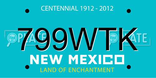 799WTK New Mexico License Plate