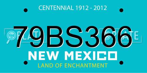 79BS366 New Mexico License Plate