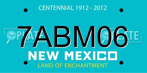 7ABM06 New Mexico License Plate