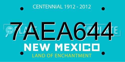 7AEA644 New Mexico License Plate
