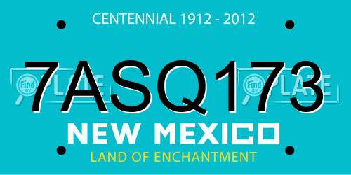 7ASQ173 New Mexico License Plate