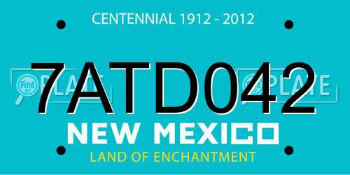 7ATD042 New Mexico License Plate