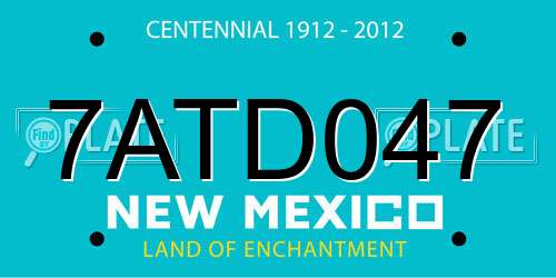 7ATD047 New Mexico License Plate