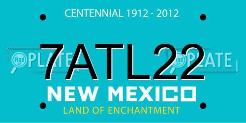 7ATL22 New Mexico License Plate
