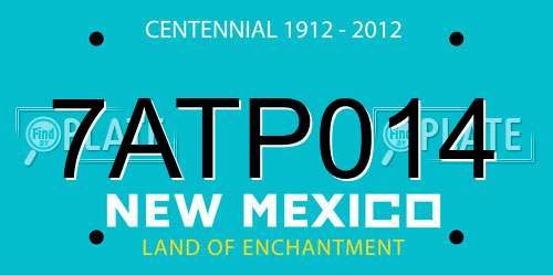 7ATP014 New Mexico License Plate