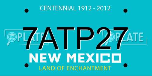 7ATP27 New Mexico License Plate