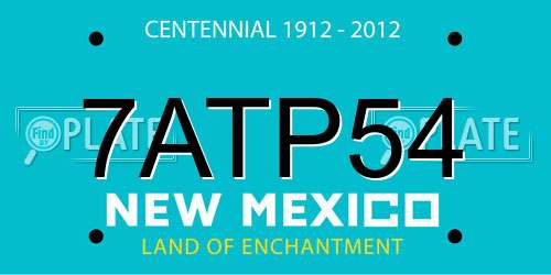 7ATP54 New Mexico License Plate