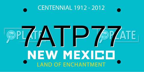 7ATP77 New Mexico License Plate