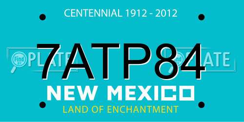 7ATP84 New Mexico License Plate