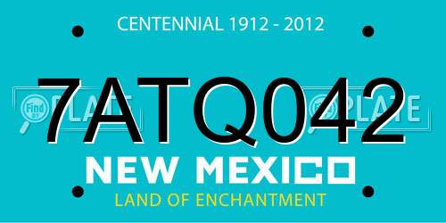 7ATQ042 New Mexico License Plate