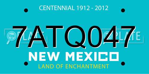 7ATQ047 New Mexico License Plate