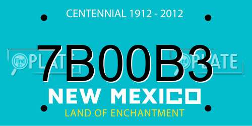 7B00B3 New Mexico License Plate