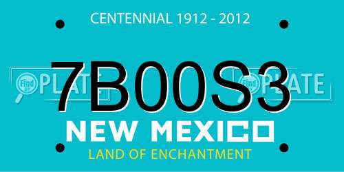 7B00S3 New Mexico License Plate