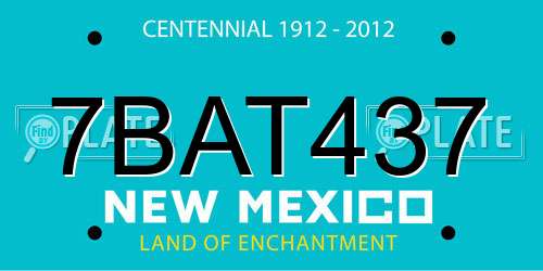 7BAT437 New Mexico License Plate