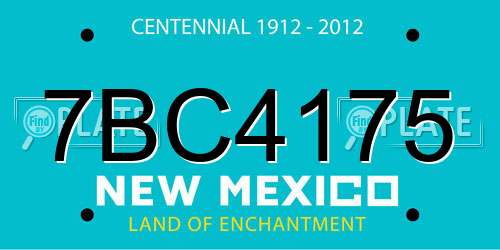 7BC4175 New Mexico License Plate