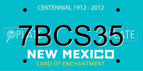7BCS35 New Mexico License Plate