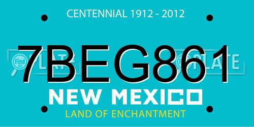 7BEG861 New Mexico License Plate