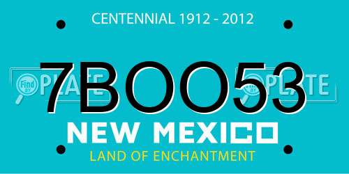7BOO53 New Mexico License Plate