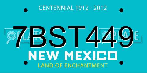 7BST449 New Mexico License Plate
