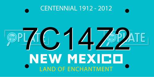 7C14Z2 New Mexico License Plate