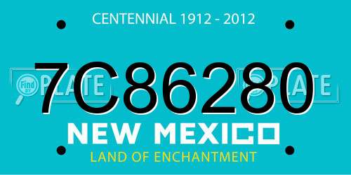 7C86280 New Mexico License Plate