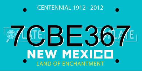 7CBE367 New Mexico License Plate