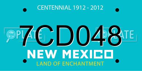 7CD048 New Mexico License Plate