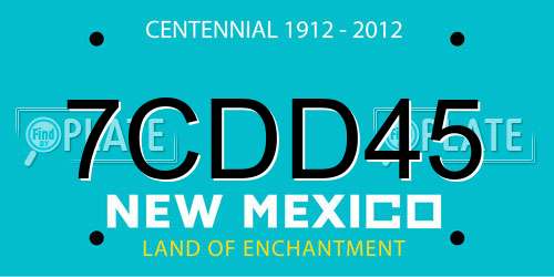 7CDD45 New Mexico License Plate