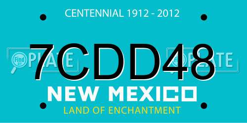 7CDD48 New Mexico License Plate