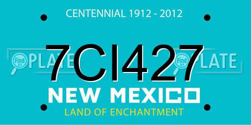 7CI427 New Mexico License Plate