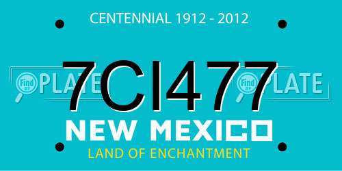 7CI477 New Mexico License Plate