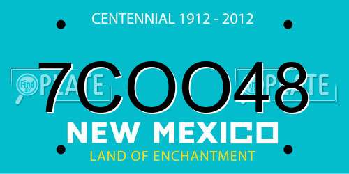 7COO48 New Mexico License Plate