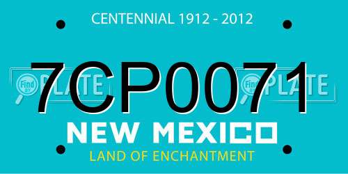 7CP0071 New Mexico License Plate