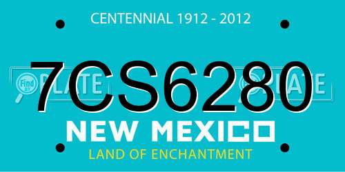 7CS6280 New Mexico License Plate