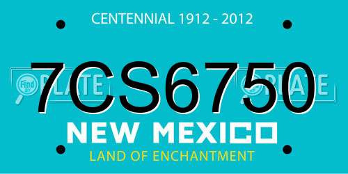 7CS6750 New Mexico License Plate
