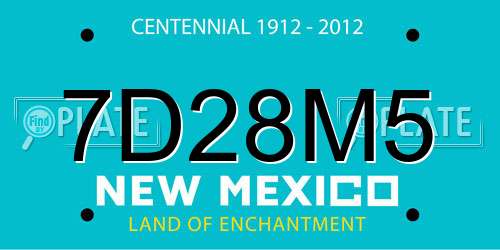 7D28M5 New Mexico License Plate