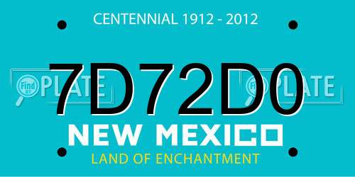 7D72D0 New Mexico License Plate