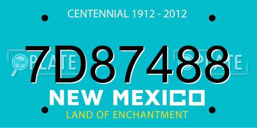 7D87488 New Mexico License Plate