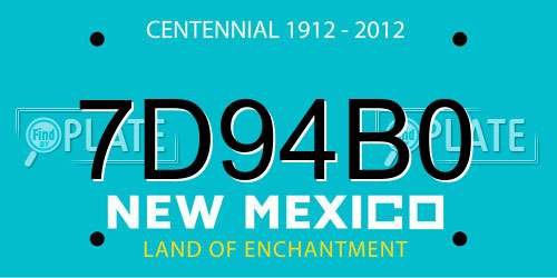 7D94B0 New Mexico License Plate