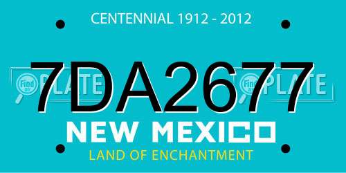 7DA2677 New Mexico License Plate