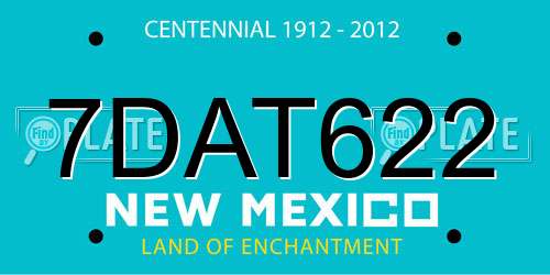 7DAT622 New Mexico License Plate