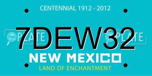 7DEW32 New Mexico License Plate