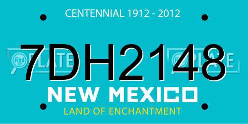 7DH2148 New Mexico License Plate