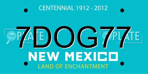 7DOG77 New Mexico License Plate