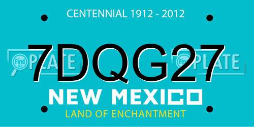 7DQG27 New Mexico License Plate