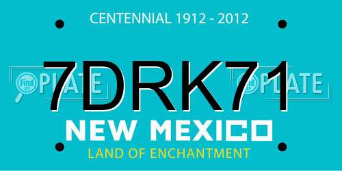 7DRK71 New Mexico License Plate