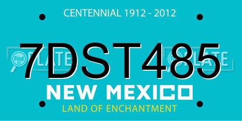 7DST485 New Mexico License Plate