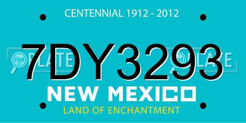 7DY3293 New Mexico License Plate