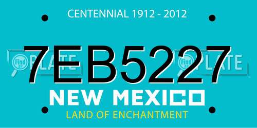 7EB5227 New Mexico License Plate
