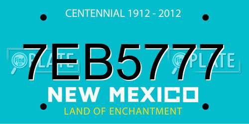 7EB5777 New Mexico License Plate